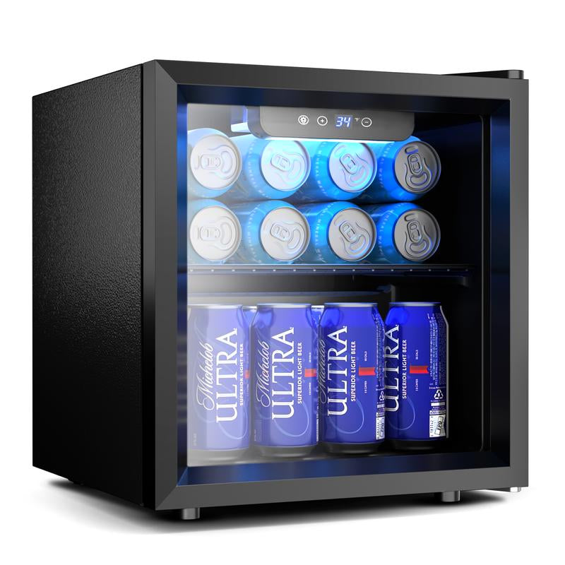 Simzlife 55 Can Beverage Cooler/Cabinet Beverage Refrigerator with Stainless Steel Doorframe